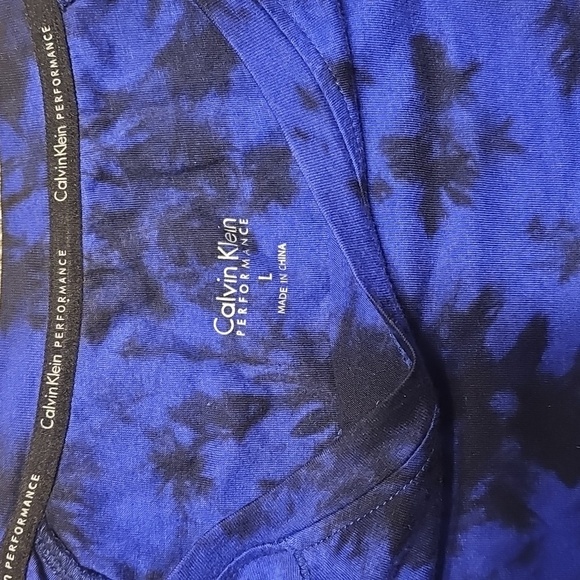 Womens Calvin Klein Performance Black and Blue Tie-Dye Tunic Large - Picture 2 of 7